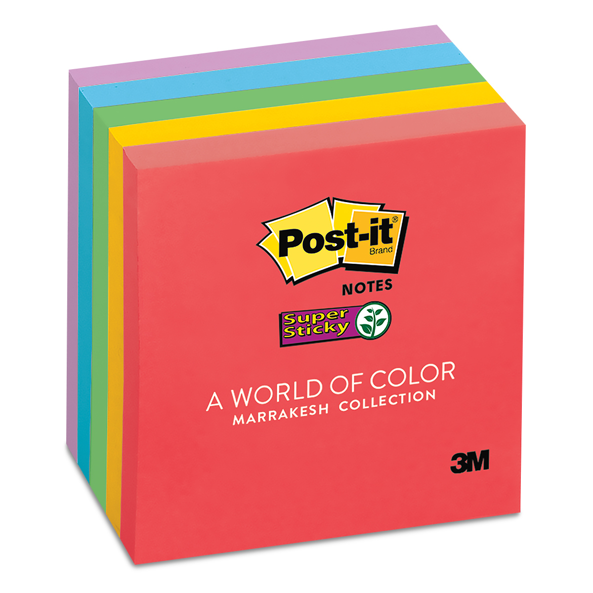 POSTIT 3M CUBO SUPER STICKY 3X3 654 ELECTRIC GLOW