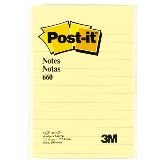 POSTIT 3M 660 RAYADO AMARILLO