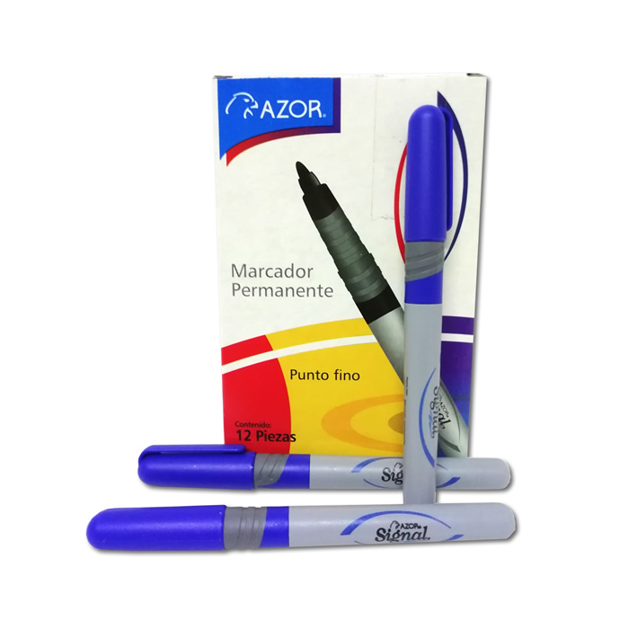MARCADOR AZOR SIGNAL FINO AZUL