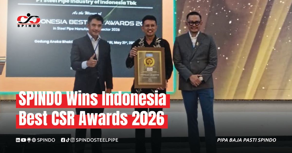 SPINDO Wins Indonesia Best CSR Awards 2026 in the Steel Pipe Manufacturing Sector