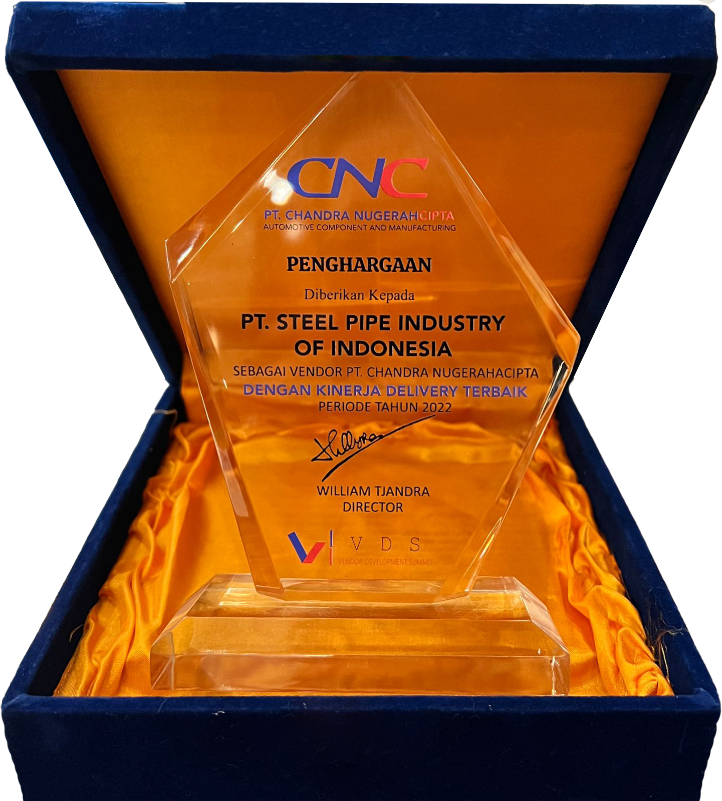 Awarded as Vendor with Best Delivery Performance