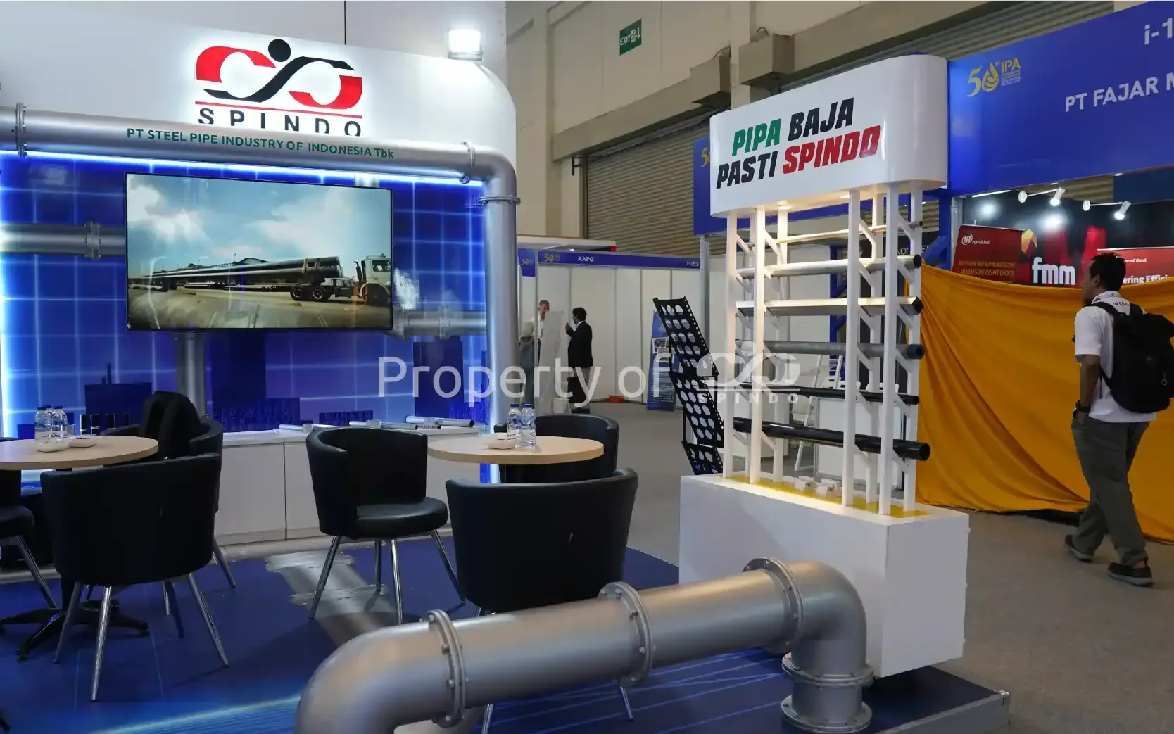 Konsep booth SPINDO The Living Pipeline di IPA CONVEX 2026
