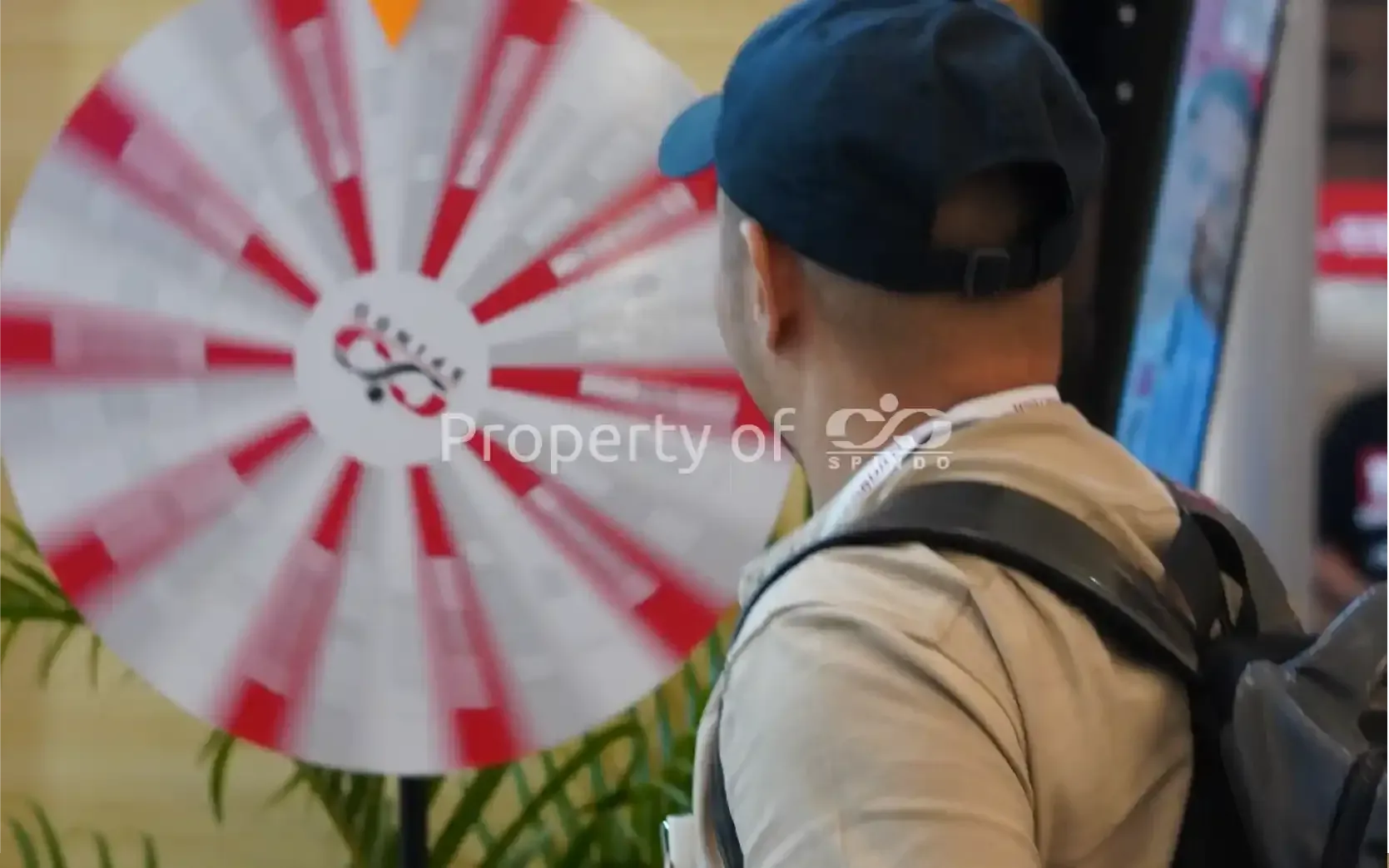 Interactive Spin Wheel Activity at the SPINDO Booth