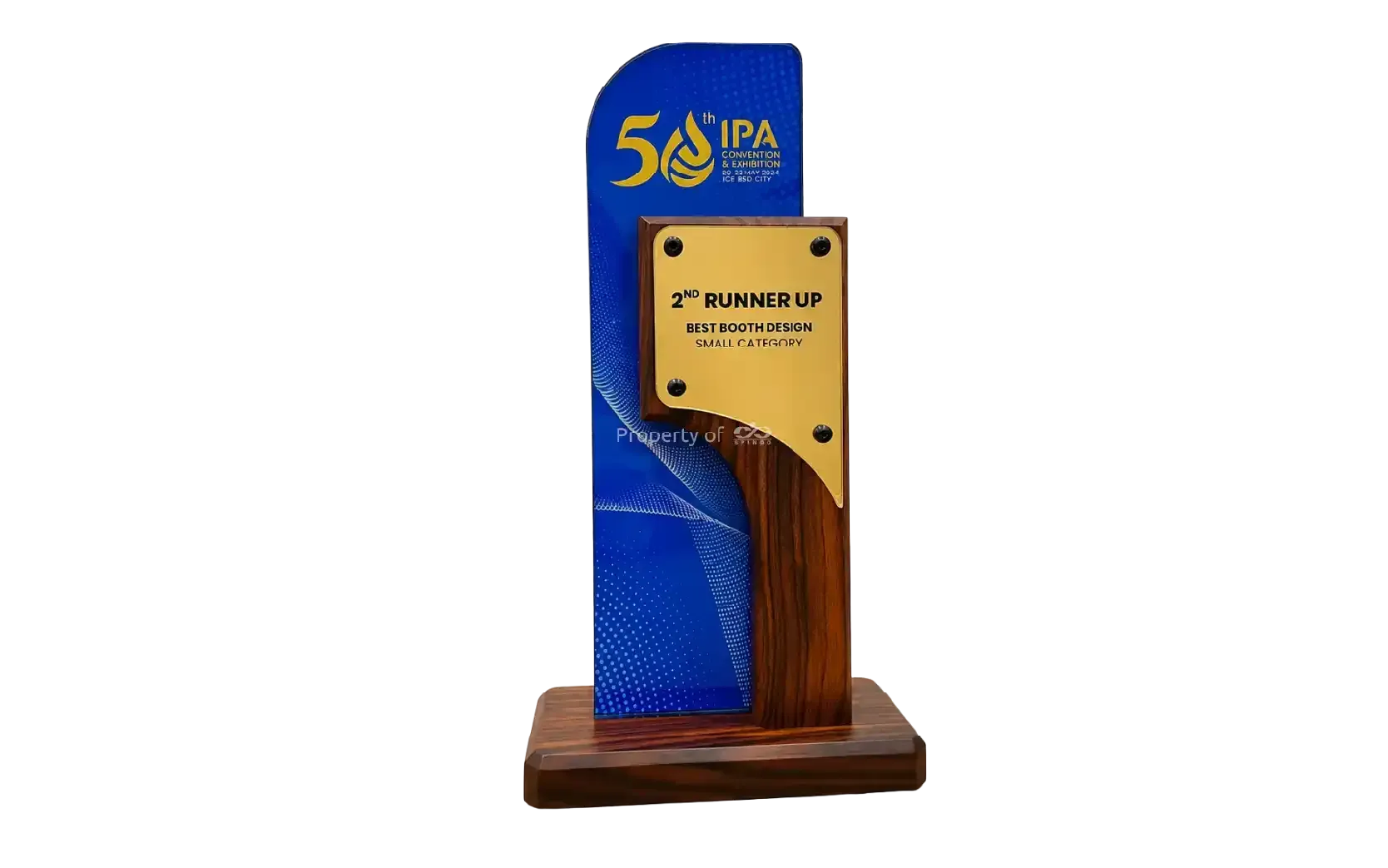 Penghargaan SPINDO sebagai 2nd Runner Up Design for Small Booth