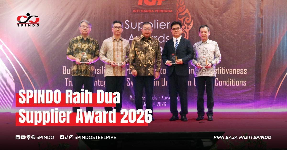 SPINDO Raih Dua Supplier Award 2026 dari PT Inti Ganda Perdana