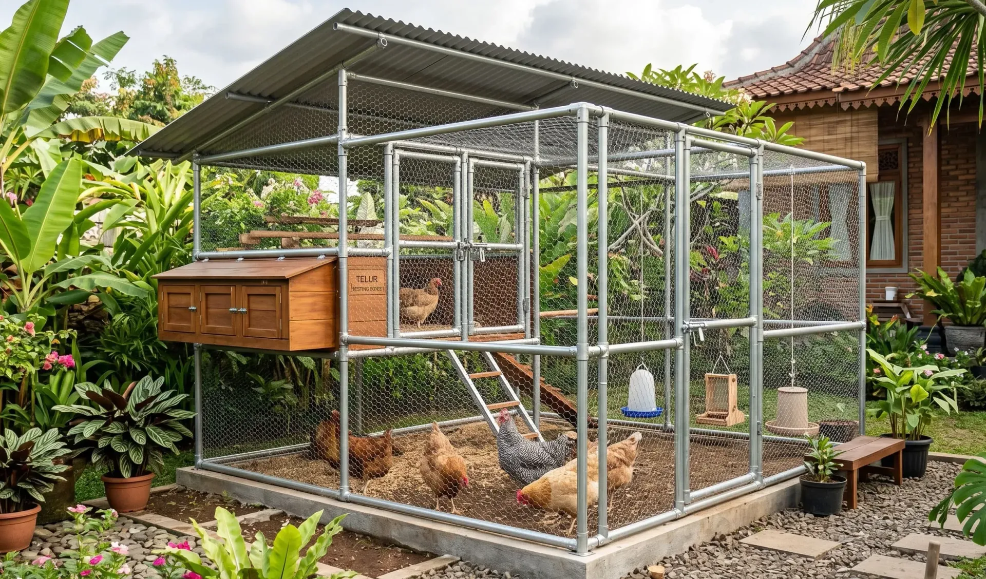 Kandang Ayam Modern Rumahan