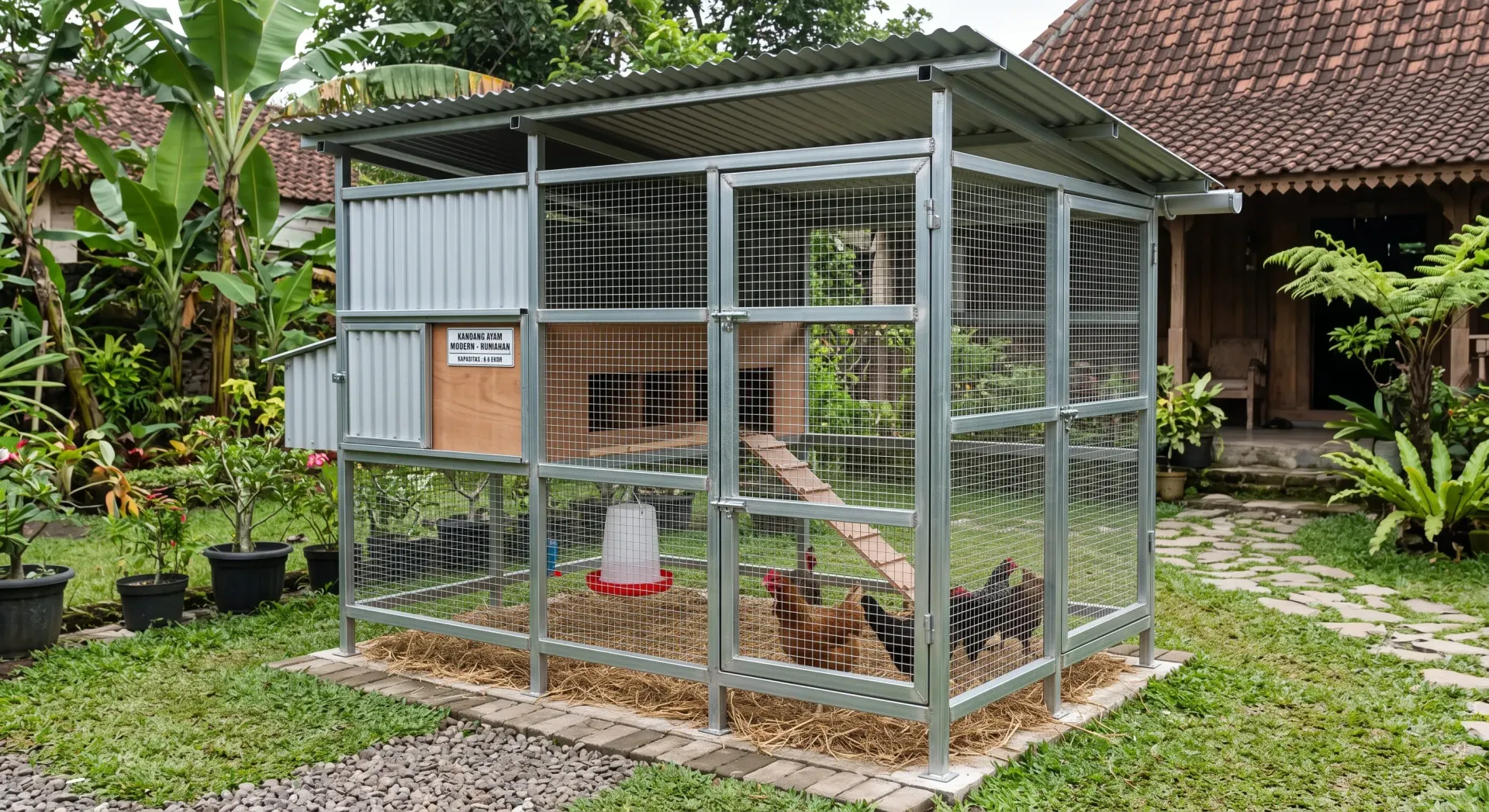 Kandang Ayam Modern Rumahan
