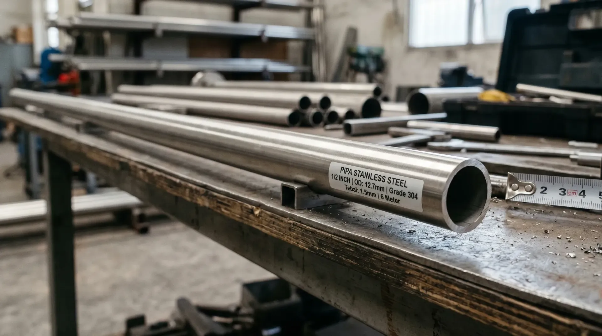 pipa stainless 1/2 inch