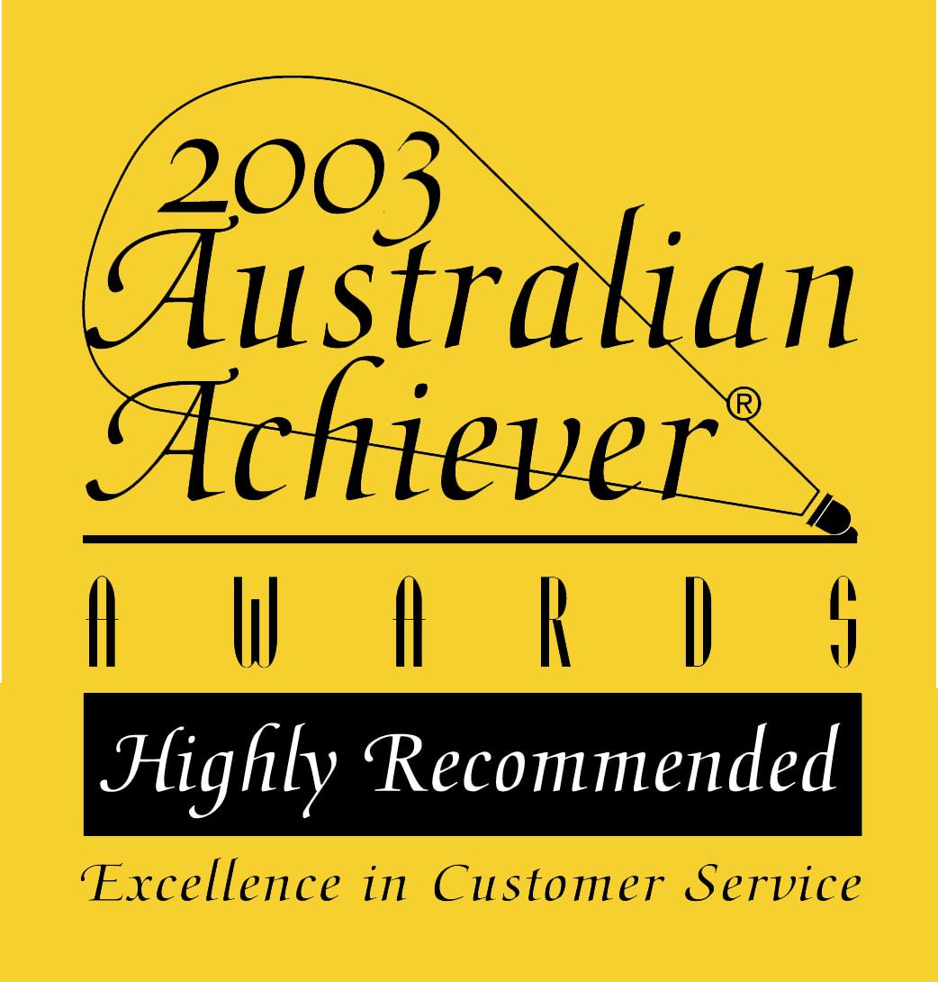 2003 Australian Achiever Awards HIGHLY RECOMMENDED