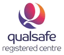The Qualsafe Registered Centre logo, featuring a stylized, gradient-colored letter Q above the organization's name.