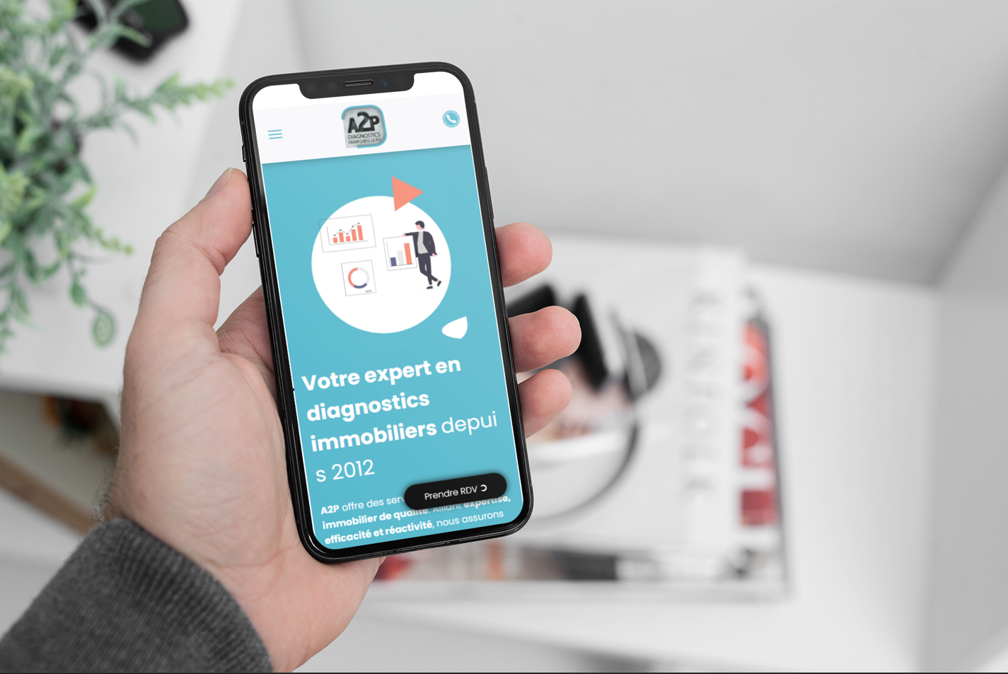 Visuel mobile du site A2P