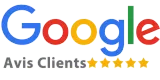 Le logo de Google a cinq étoiles dessus