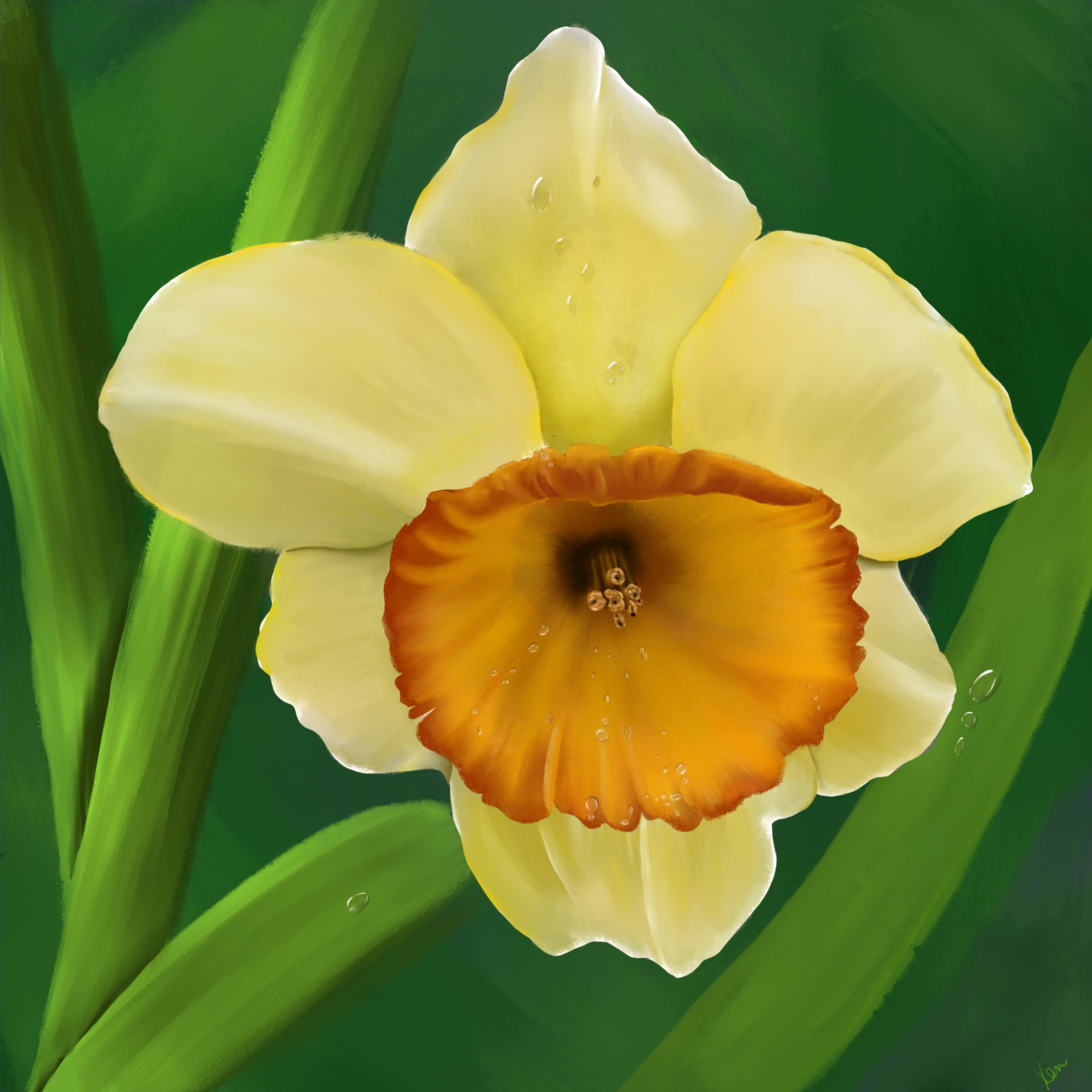 A close up of a yellow flower with a brown center