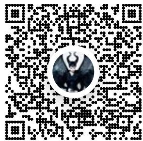 A qr code with a picture of maleficent in a circle.