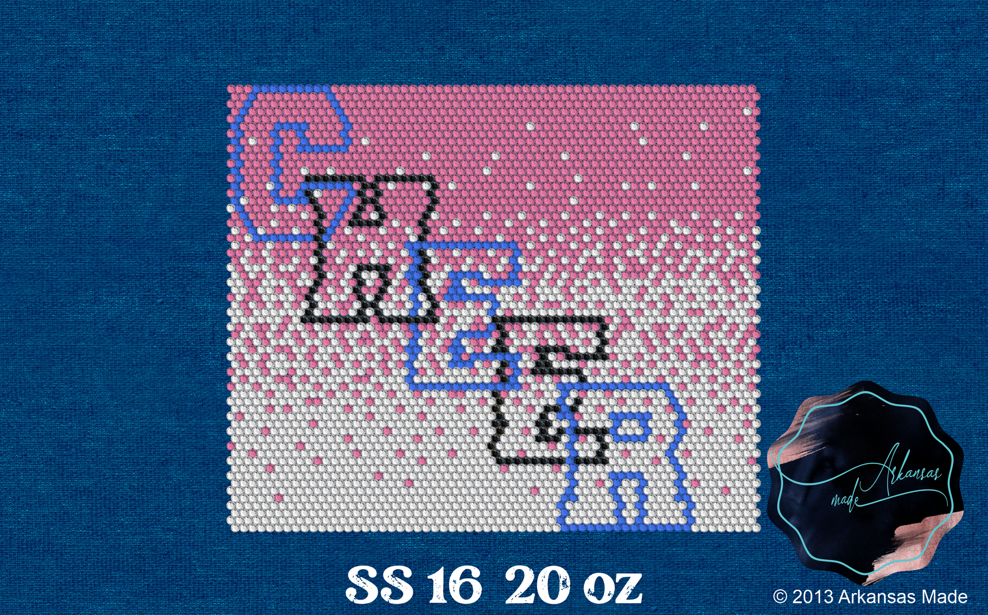 A cross stitch pattern with the letter h on it