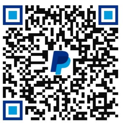 A qr code with a paypal logo on it.