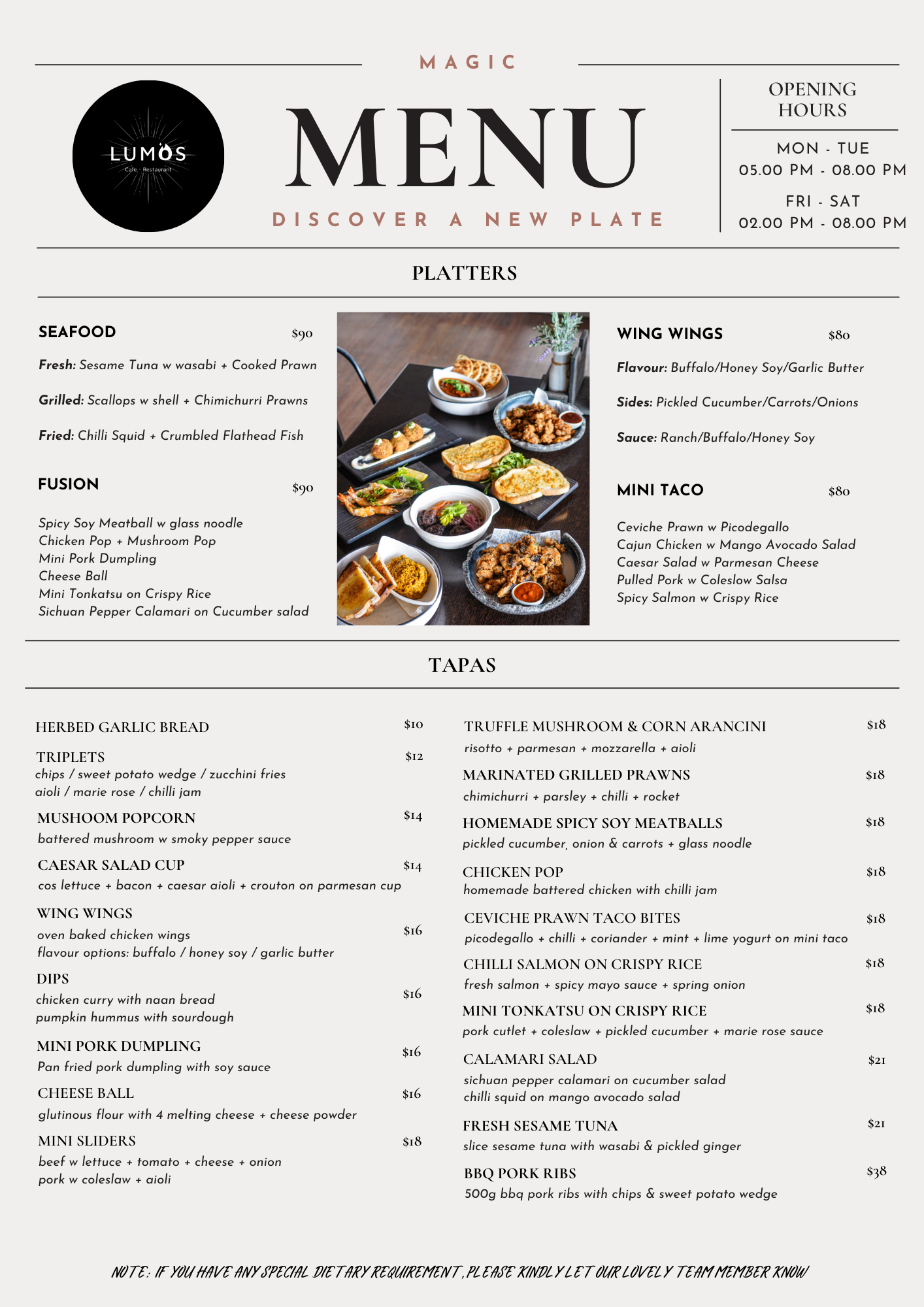 A Menu for a Restaurant With a Picture of Food on It — Café and Restaurant in Whitsundays, Qld