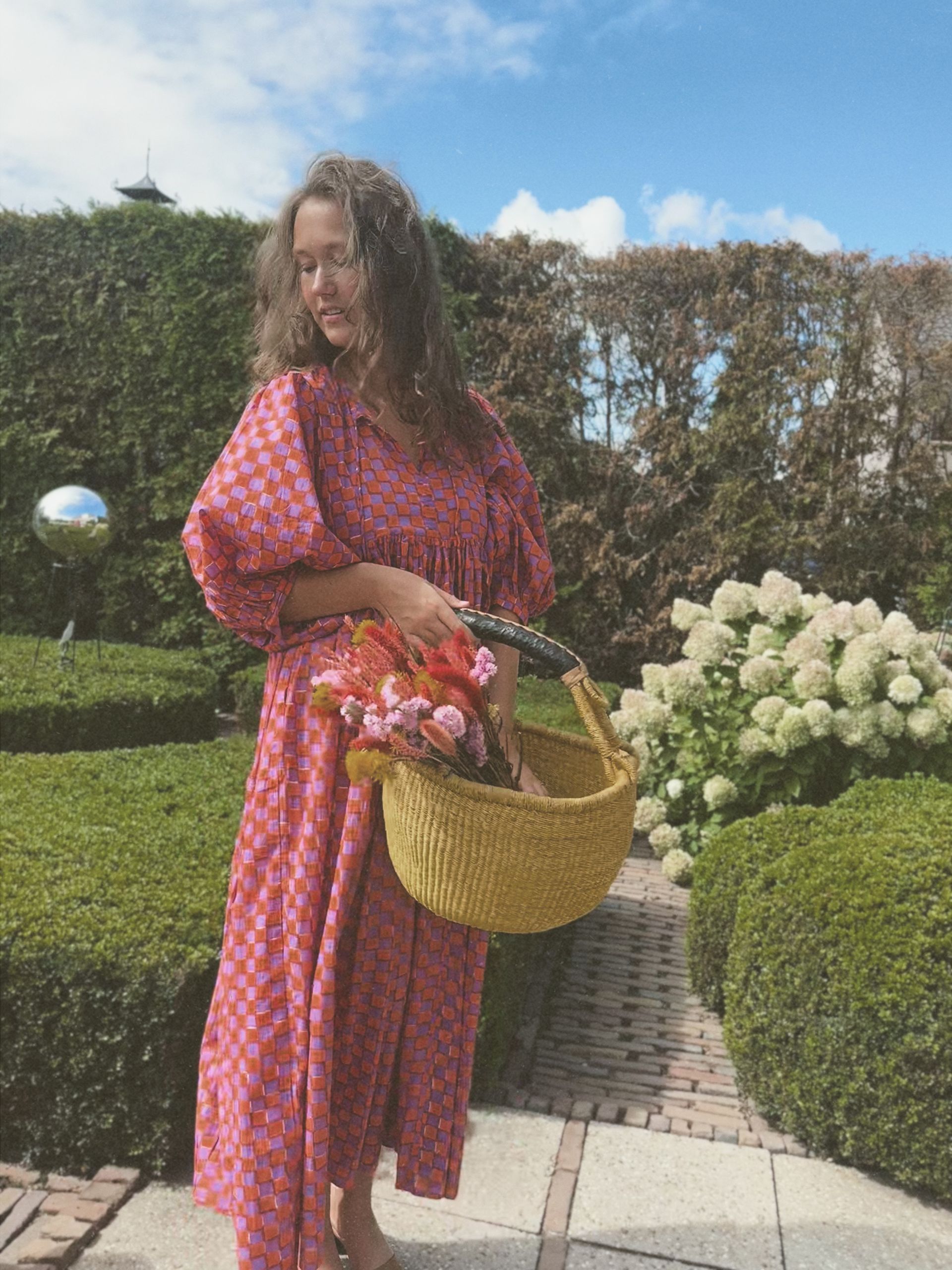 Maxi dress checkered