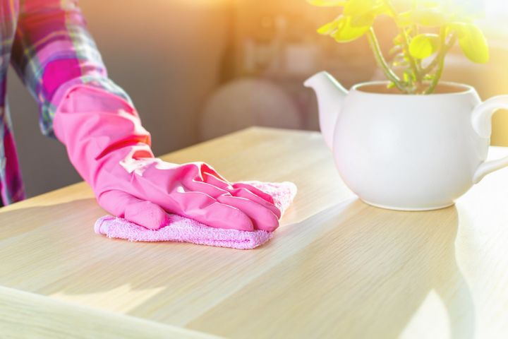 Cleaning the table — Sacramento, CA — E-Z Living Cleaning, LLC