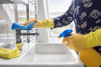Cleaning bathroom — Sacramento, CA — E-Z Living Cleaning, LLC