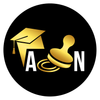 A black circle with a graduation cap and a stamp on it. A black circle with a graduation cap and a stamp on it.
