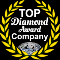 A logo for the top diamond award company