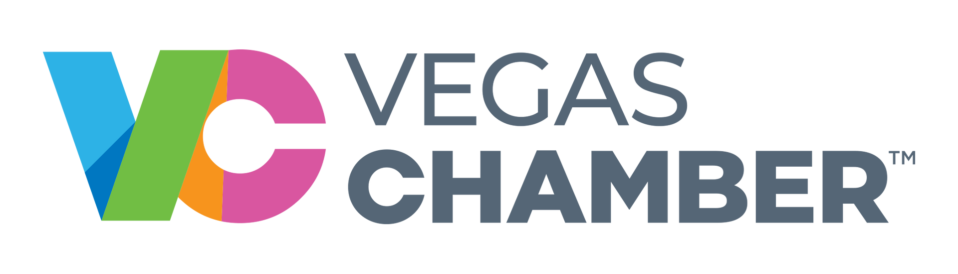The logo for the vegas chamber is a colorful logo.