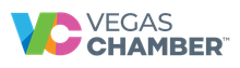 The logo for the vegas chamber is a colorful logo.