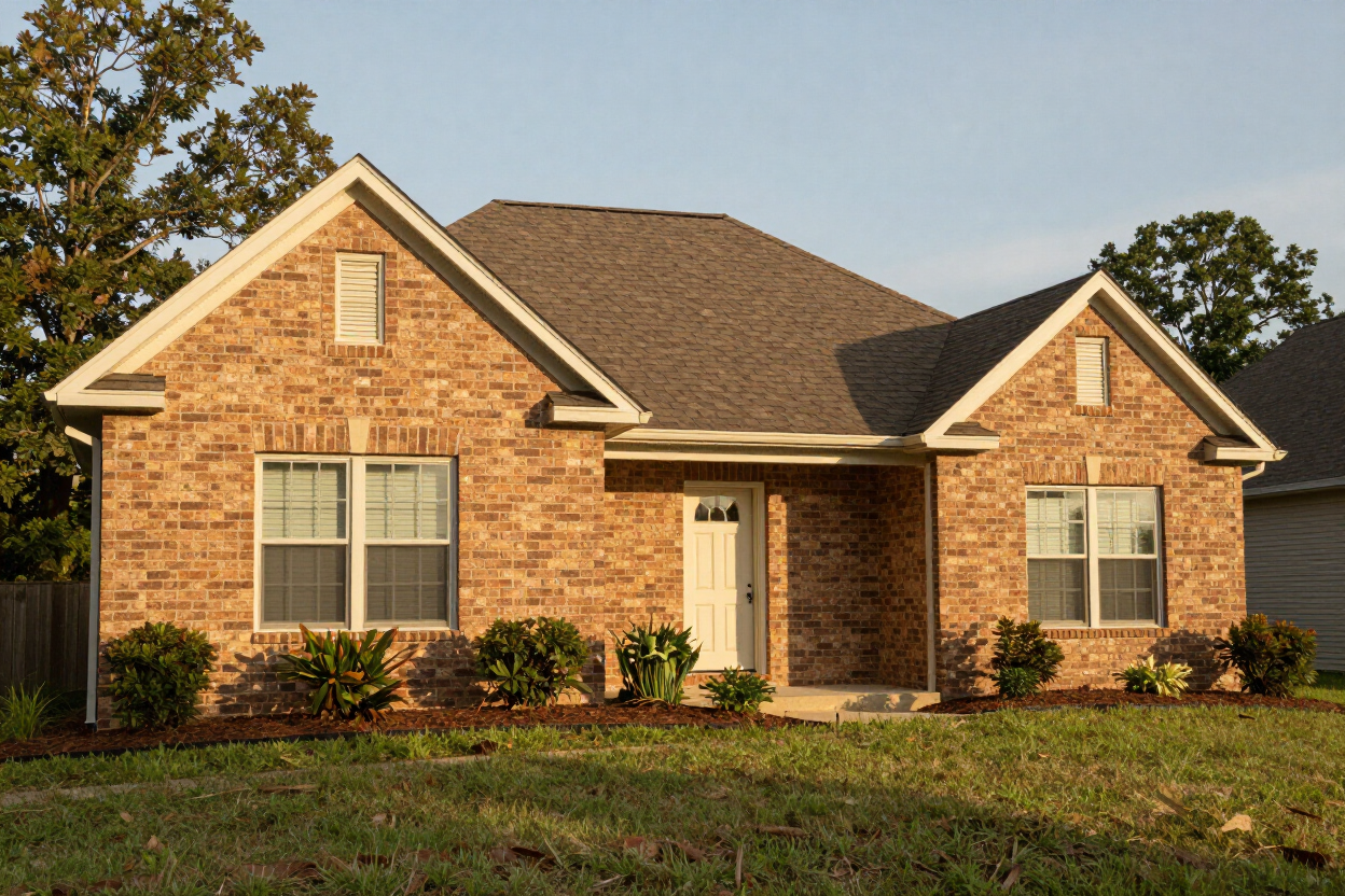Painted brick ranch home in Center Point, AL