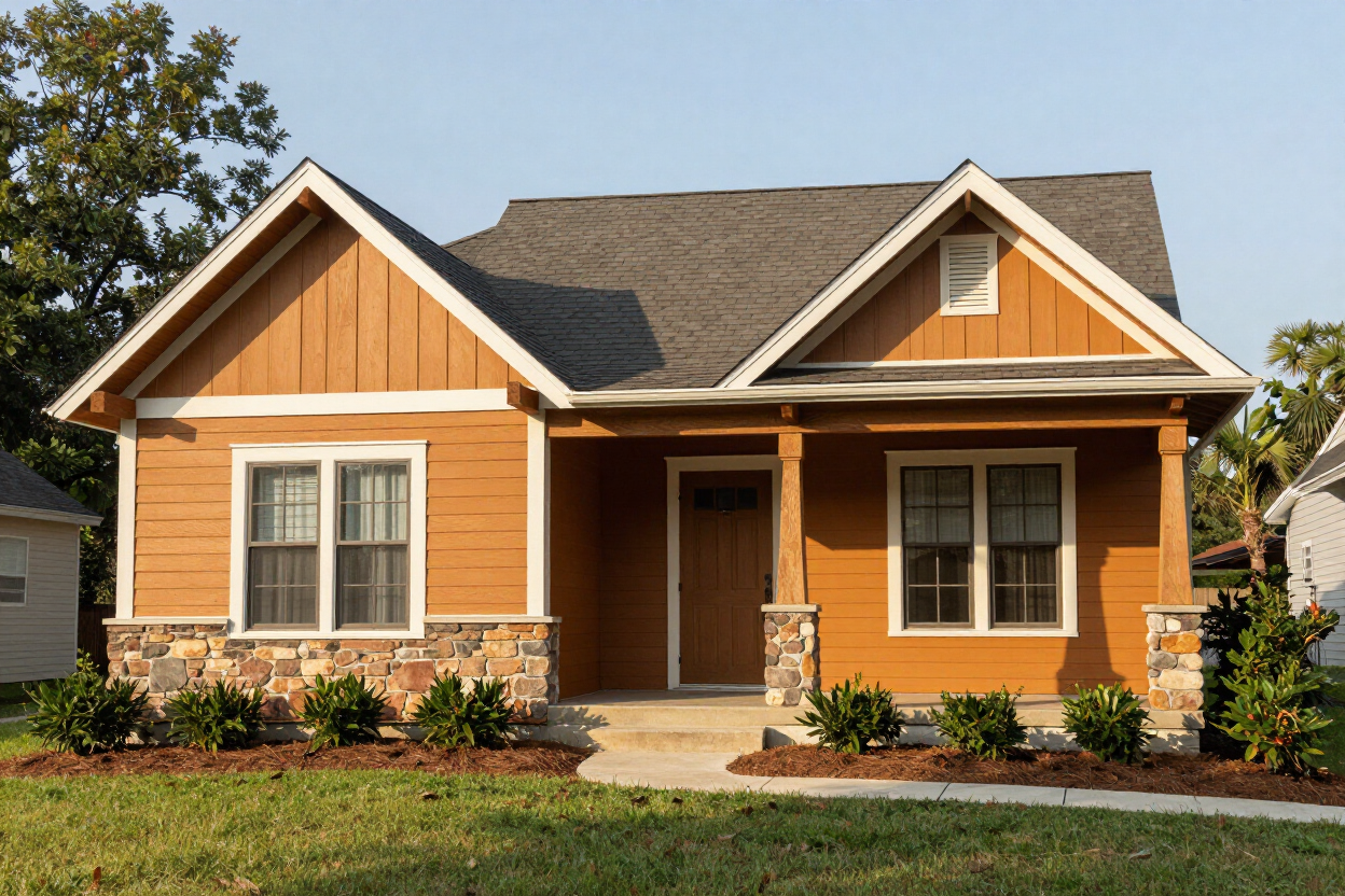 Painted craftsman bungalow in Pinson, AL