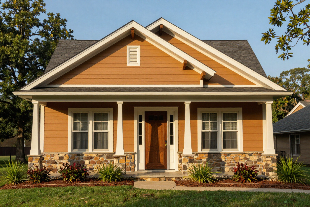 Painted craftsman bungalow in Hueytown, AL