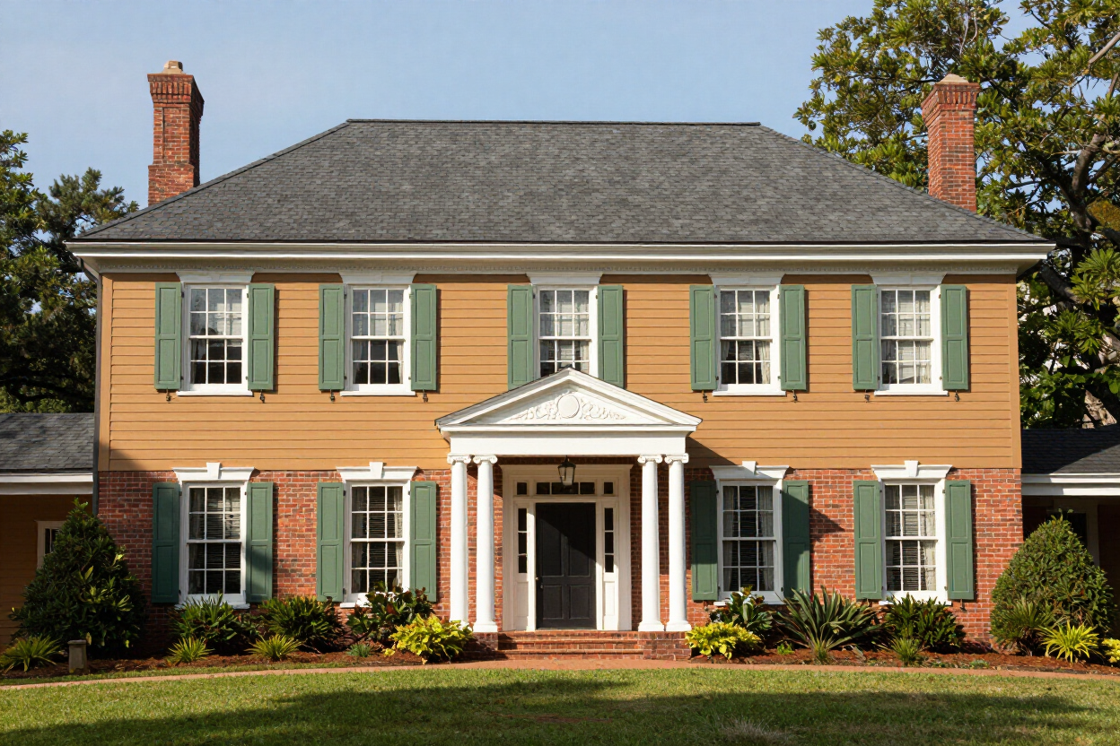 Painted colonial revival home in Gardendale, AL