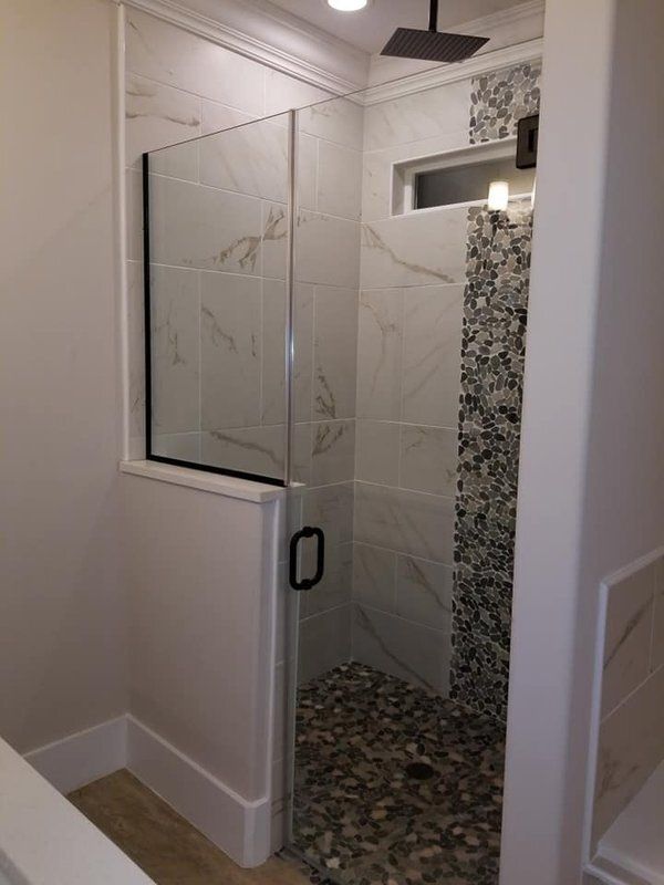 Bathroom With White Tiles — Myrtle Beach, SC — A To Z Glass & Home Repair
