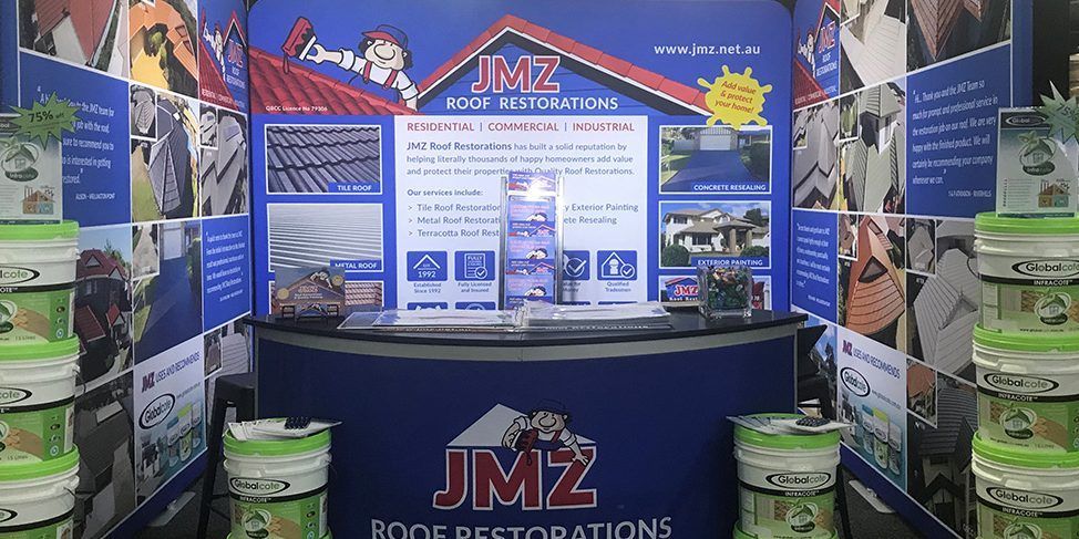 A booth for jmz roof restorations