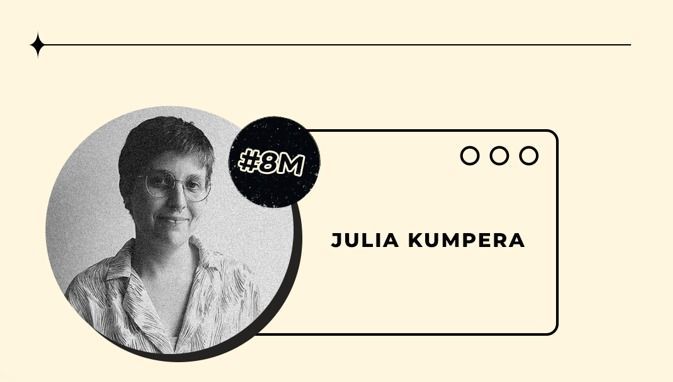 Uma foto em preto e branco de Julia Kumpera