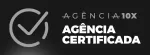 Um logotipo em preto e branco para uma empresa chamada agência 10x