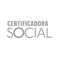 Logotipo com texto cinza escrito “CERTIFICADORA SOCIAL” sobre fundo branco.