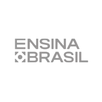 Logotipo da Ensina Brasil em cinza claro sobre fundo branco.