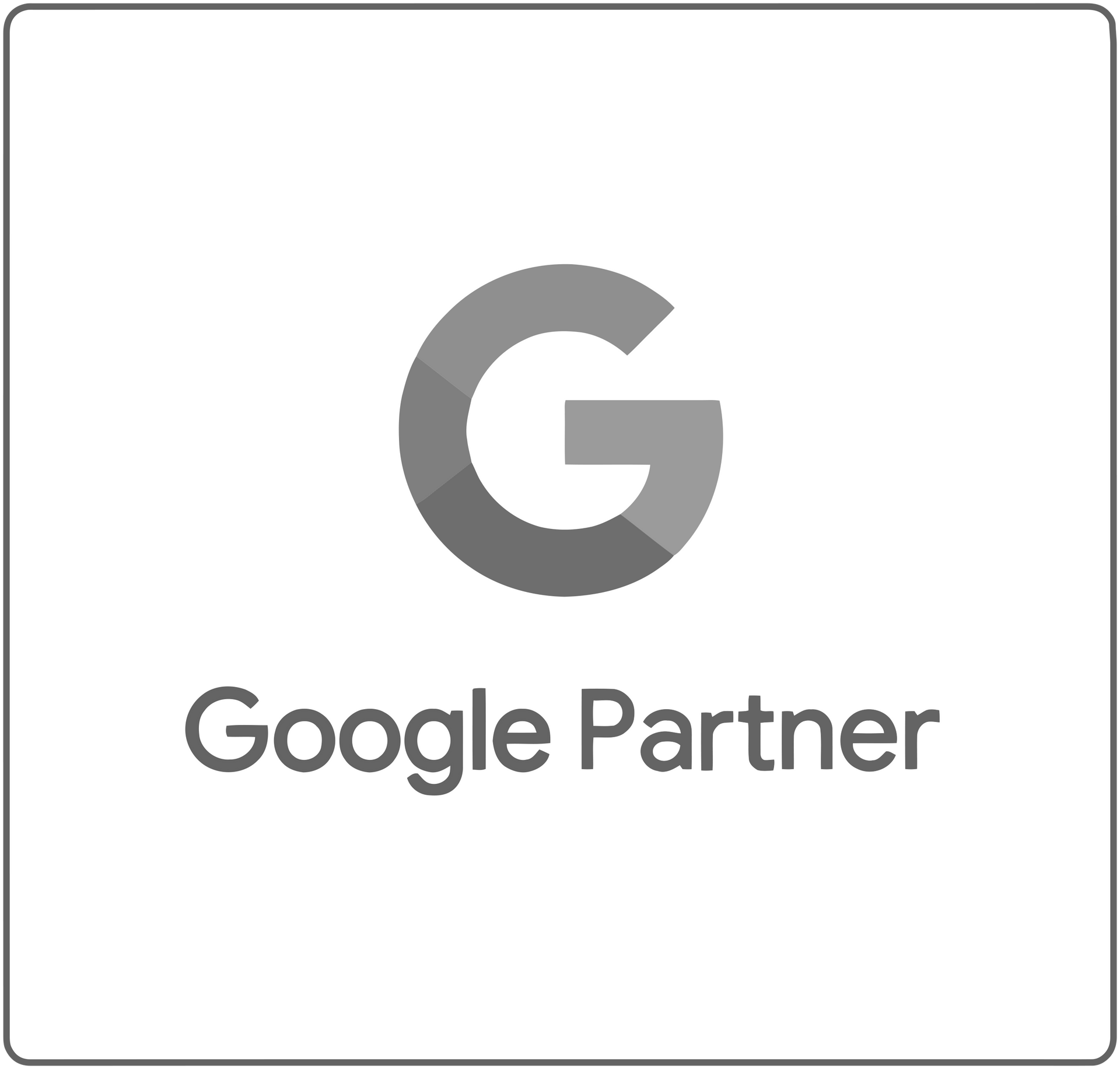 Um logotipo de parceiro do Google em um fundo branco.