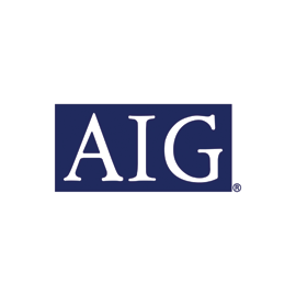 AIG logo: white letters
