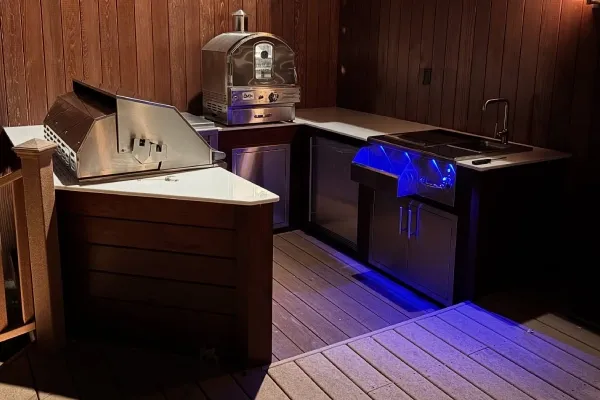 backyard kitchen design in melville ny