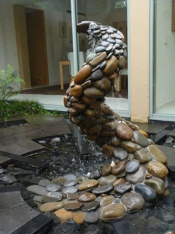 decorative water feature installation in melville ny