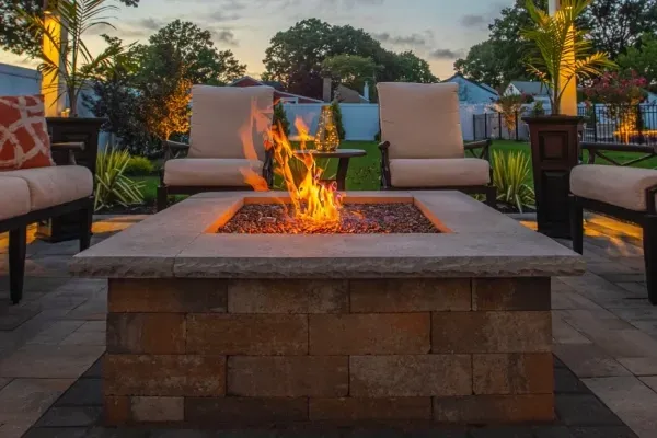 fire pit installation in melville ny