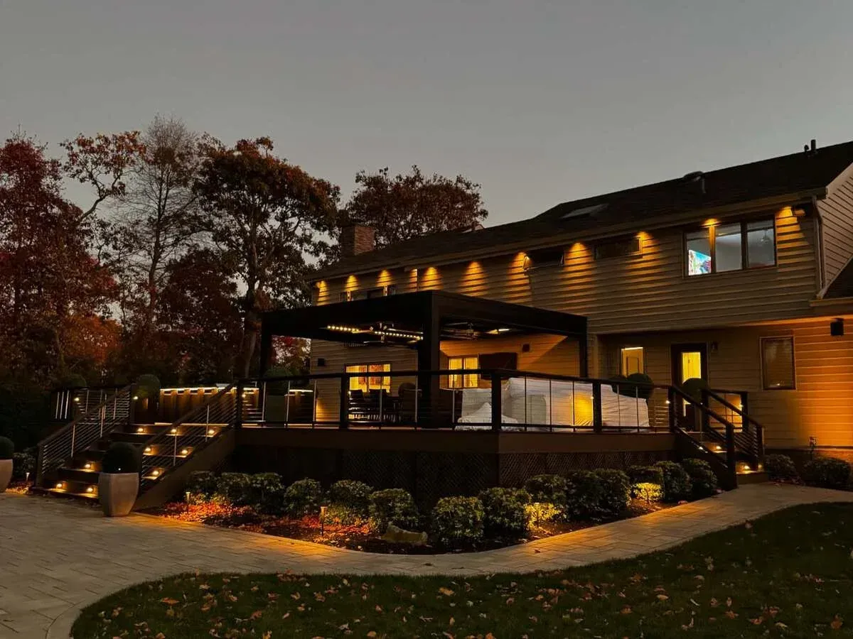 landscape lighting fixture installation in melville ny