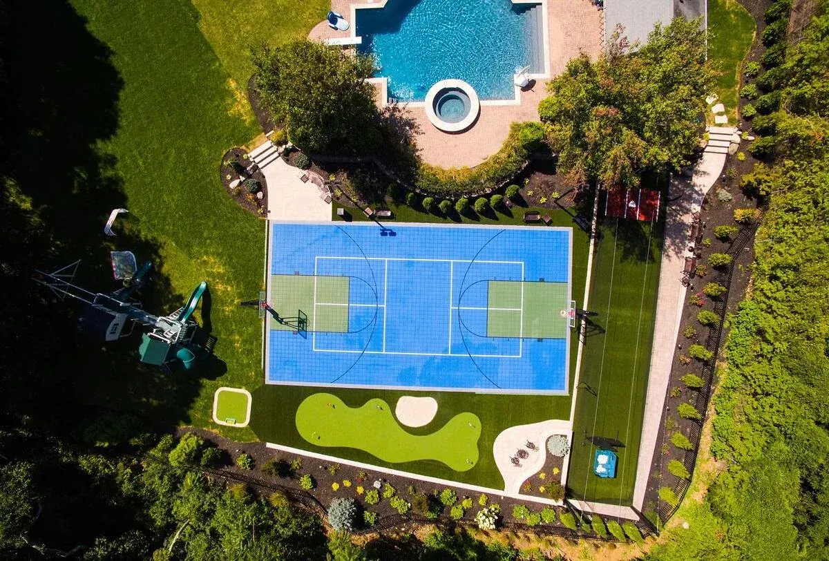 multi-game court installation in melville ny