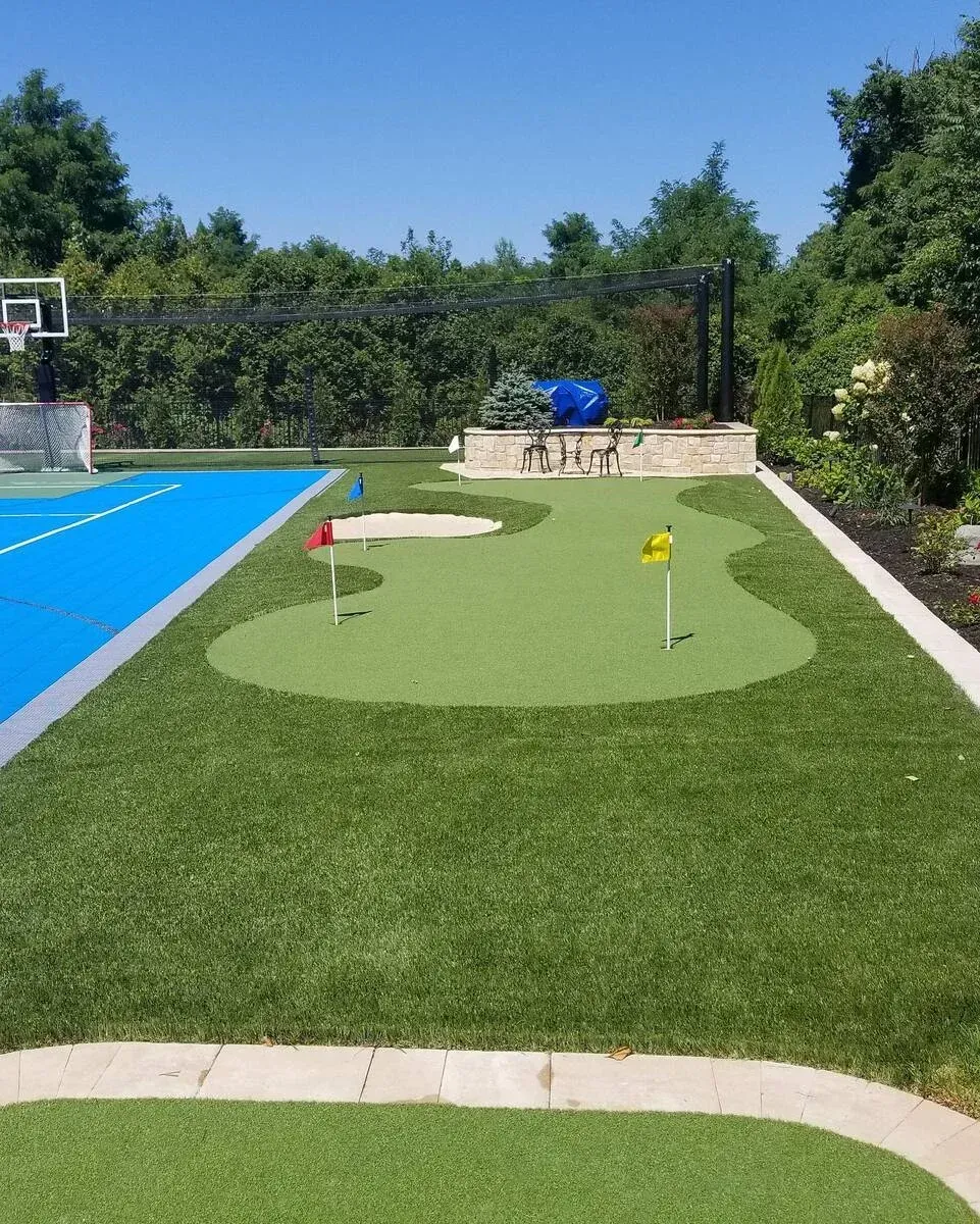 putting green site preparation and base installation in melville ny