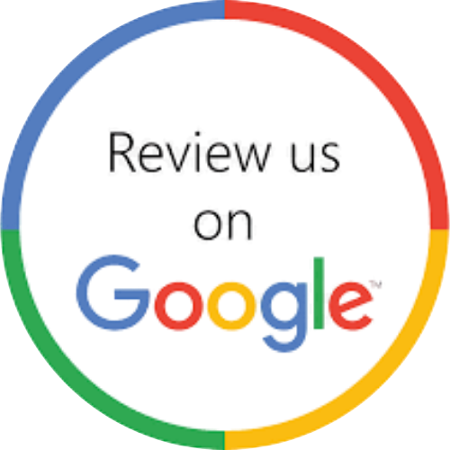 A google logo that says review us on google