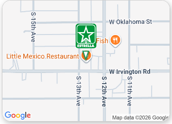 Google map showing a Little Mexico Restaurant location near W Oklahoma St and S 12th Ave.