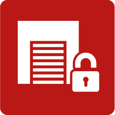 White document with padlock icon on red background, indicating a locked or protected file