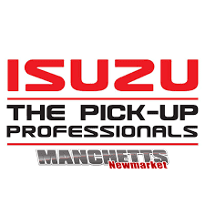 Isuzu logo with “The Pick-Up Professionals” and “Magnetti Newmarket” text in red and black